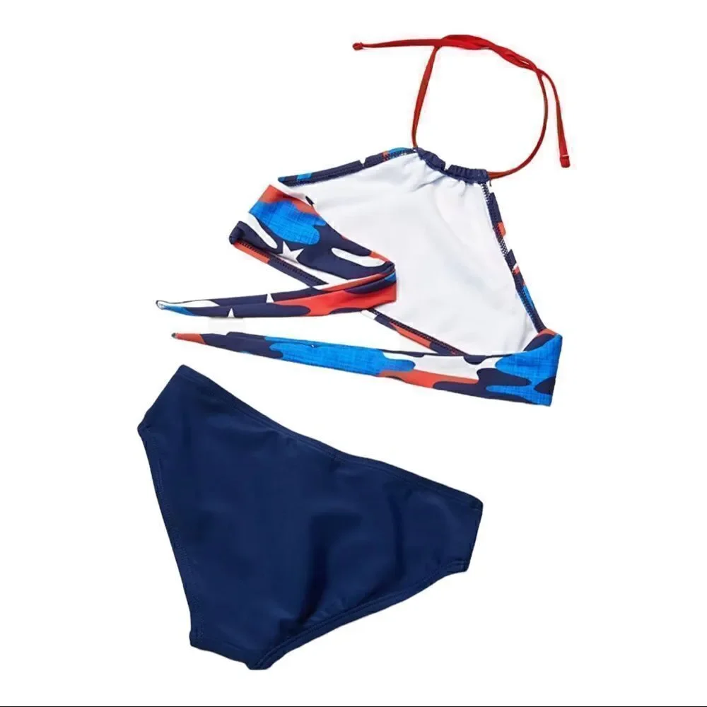 Kanu Surf Red White & Blue,   Halter Top Bikini for Baby